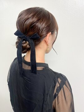 オアシス ガーデン 西新井店(Oasis GaRDEN) シニヨン×ベロアリボン