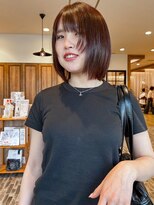 アンドファインヘアービューティー(AND FINE hair beauty)&nbsp;顔まわりカット×カシスカラー