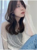 ブリーチなしベージュシアカラーオリーブベージュレイヤーカット