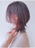 【松戸　morio】大人可愛いショートウルフ インナーカラー