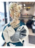 エクステで長さ出し！ハイポニー編みおろし