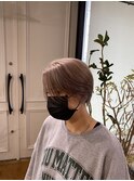 ショートヘアシルバーカラーホワイトシルバーラベンダーシルバー