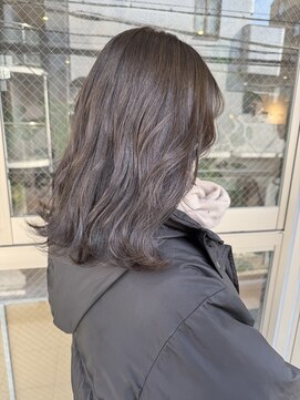 マルフェ 天王寺(marfe) 暗髪　オリーブグレージュ　アッシュグレージュ　透明感カラー