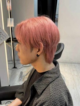 インク サカエ(inq sakae) メンズ/ダブルカラー/ピンク/ショートウルフ