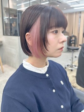 ロンドシエル 横浜(Lond ciel) オリーブグレー/レイヤーカット/黒髪/マロンベージュ/横浜