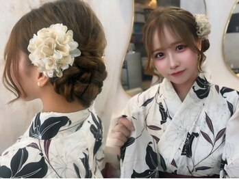 ラビス(Lovis)の写真/【浴衣着付け＋ヘアセット￥6900】《夏のイベント前に♪思い出に残る1日”をお手伝いします！》