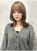 福井　大和田　韓国くびれヘア　ミルクティーベージュ　可愛い