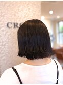 大人可愛い/30代40代/外ハネにもできる切りっぱなしボブ