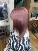ピンクブラウン/ケアブリーチ/ダブルカラー