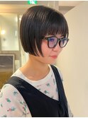 ミニボブbobボブ　ストレートボブパーマ落としストレートヘア