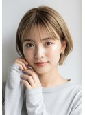 ワイドバング　ショートボブ　京都美容室　進詩織