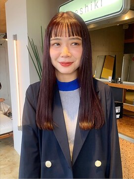 顔まわりカット/ナチュラル/レイヤーカット/艶髪ブラウン