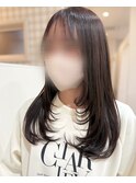 ダークブラウン×レイヤーカット