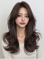 モモ(momo)&nbsp;顔周りレイヤーロング小顔ミルクティー_m0003