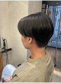 センターパー　マッシュショート　メンズカット