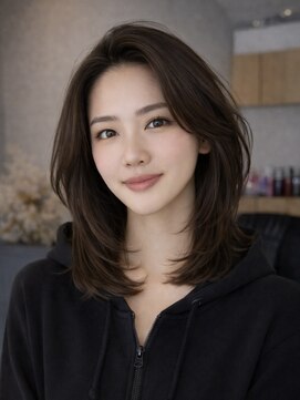 エトワ 中央店(etoi) 大分ミディアムレイヤーかるめ韓国レイヤーくびれスタイル