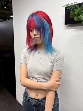 ヌル 神宮前店(Null) セクションカラー/ブリーチデザインカラー/ルーツカラー/ウルフ