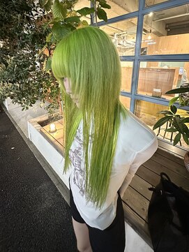 エルシャドール(EL-SHADDOLL) 名古屋でブリーチが得意な美容師の作る キミドリネオングリーン