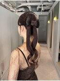 リボンポニーテール