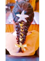 エクステンション クーチャー(Extention Cu'cha) リボン編み込みアレンジスタイル(*^_^*)