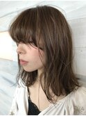 大人ミディ ベージュブラウン