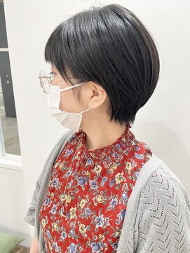 モリオフロムロンドン 松戸店(Morio from London) 【松戸　駅近】黒髪　丸み耳かけショート