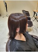 ウルフカット×ナチュラルカラー