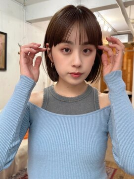 ハニー 町田(HONEY) コンパクトボブ　シースルーバング　ショコラベージュ