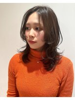くびレイヤー似合わせイメチェンハッシュカットレッドフルバング
