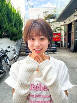 アンバー 池袋(amber) ショートボブ/まろやかベージュ/ひし形ショート[池袋駅]