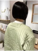 "久保田"ミニボブワイドバンググレージュカラー就活カラー