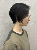【中西里美】黒髪ナチュラルショート