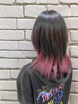 ソワン ドゥ ブレス 立花店(soin de brace) マッシュウルフ×ピンクパープル×デザインカラー/小顔