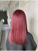 #ガルボ#ハイトーン#エクステ#ブリーチ#レッドカラー