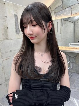 サイン 渋谷(SIGN) 黒髪韓国巻き薄めバングモテ髪艶髪トリートメント髪質改善