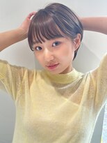 ラミ(L'ami) 【東 純平】小顔 耳掛けマッシュショート ブラウンカラー 