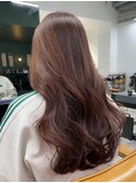 ピンクブラウン 春カラー レイヤーカット☆