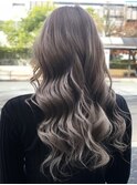 美髪　グレージュ カラー　10代/20代/30代/丸型/卵型