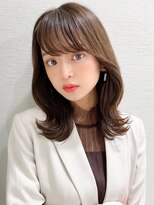 アフロート エル 大阪(AFLOAT L) 後れ毛が可愛い顔周りレイヤー/ナチュラルアッシュ/顔周り