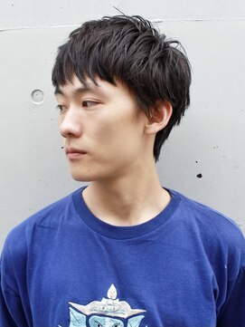 ソト 銀座(soto.) ブルーブラック/フェザーパーマ/刈り上げセンターパート［銀座］