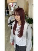 レイヤーカット×チェリーレッド