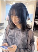 ウルフカット　ダブルカラー　インナーカラー　横浜