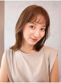 ■HARBORS鎌倉/オン眉/シースルーバング/外ハネミディ60-2