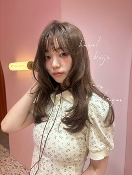 ボタン シブヤ(VOTAN SHIBUYA) 透明感たっぷりヘーゼルベージュ× ふわふわレイヤー