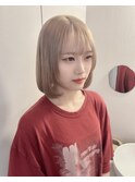 《花屋併設》ミルクティベージュ［酸性ストレート/ヘアセット］