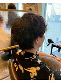 MEN’S HAIR/ブルーブラック/フェザーパーマ/松戸駅