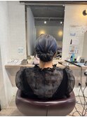 お呼ばれアレンジ ヘアセット シニヨン