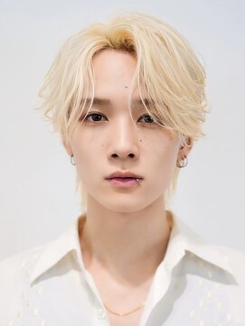 オーシャントーキョーウエスト 心斎橋 (OCEAN TOKYO WEST) シースルーセンターパートツーブロックラウンドマッシュウルフ