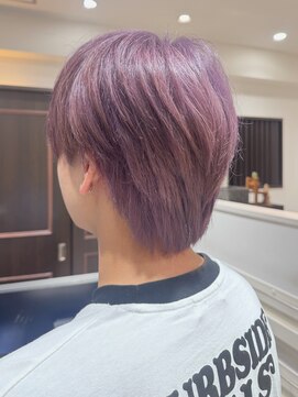 エムタニグチオーブ(M.TANIGUCHI o.r.b) ラベンダーパープル/ダブルカラー/メンズ/ショート