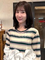 アトリエ(atelier.)&nbsp;顔周りカット 20代 髪質改善 前髪カット ミディアム